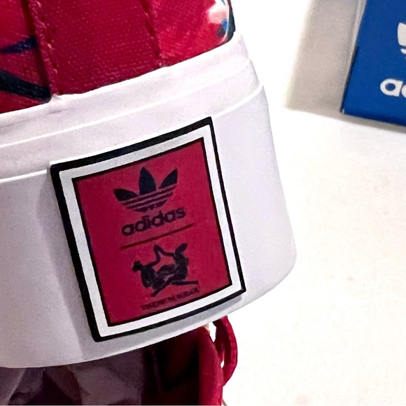 Adidas x Thebe Magugu Nizza Platform Mid Sneakers Size 9.5 Power Red/White/Black - Picture 12 of 15